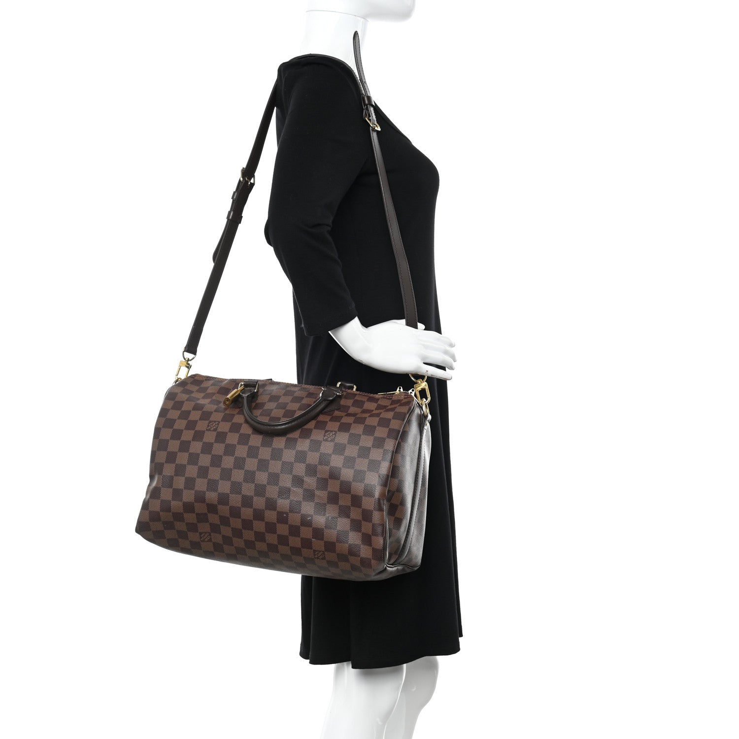 Louis Vuitton Damier Ebene Speedy Bandouliere 35 2 of 11