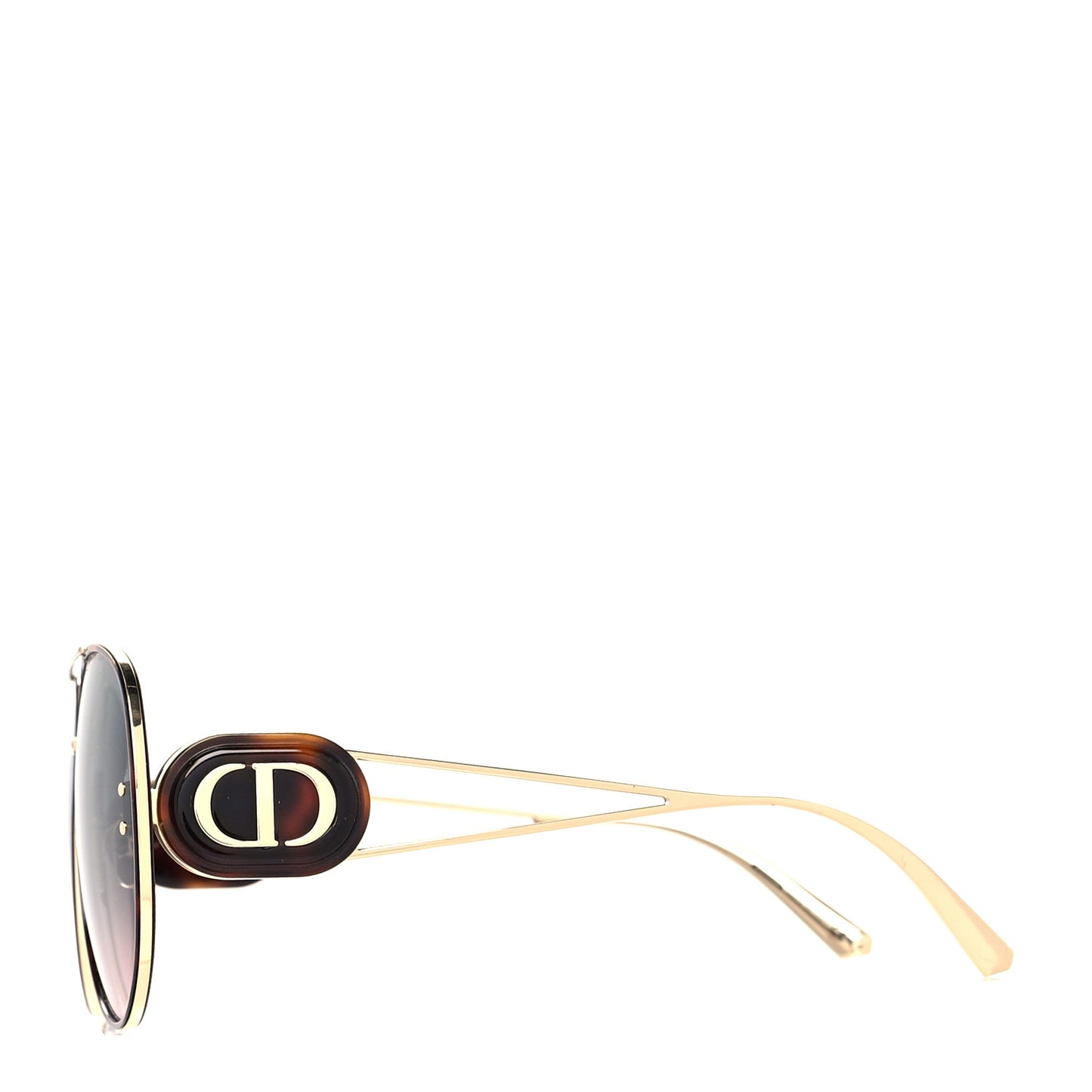 Metal Diorbobby Aviator Sunglasses Tortoise