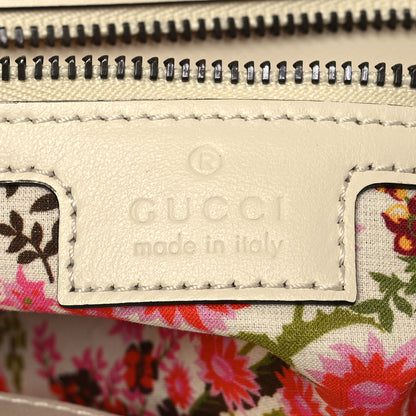 Gucci Cotton Calfskin Matelasse Floral Print Small GG Marmont Shoulder Bag Ivory Pink 6 of 12