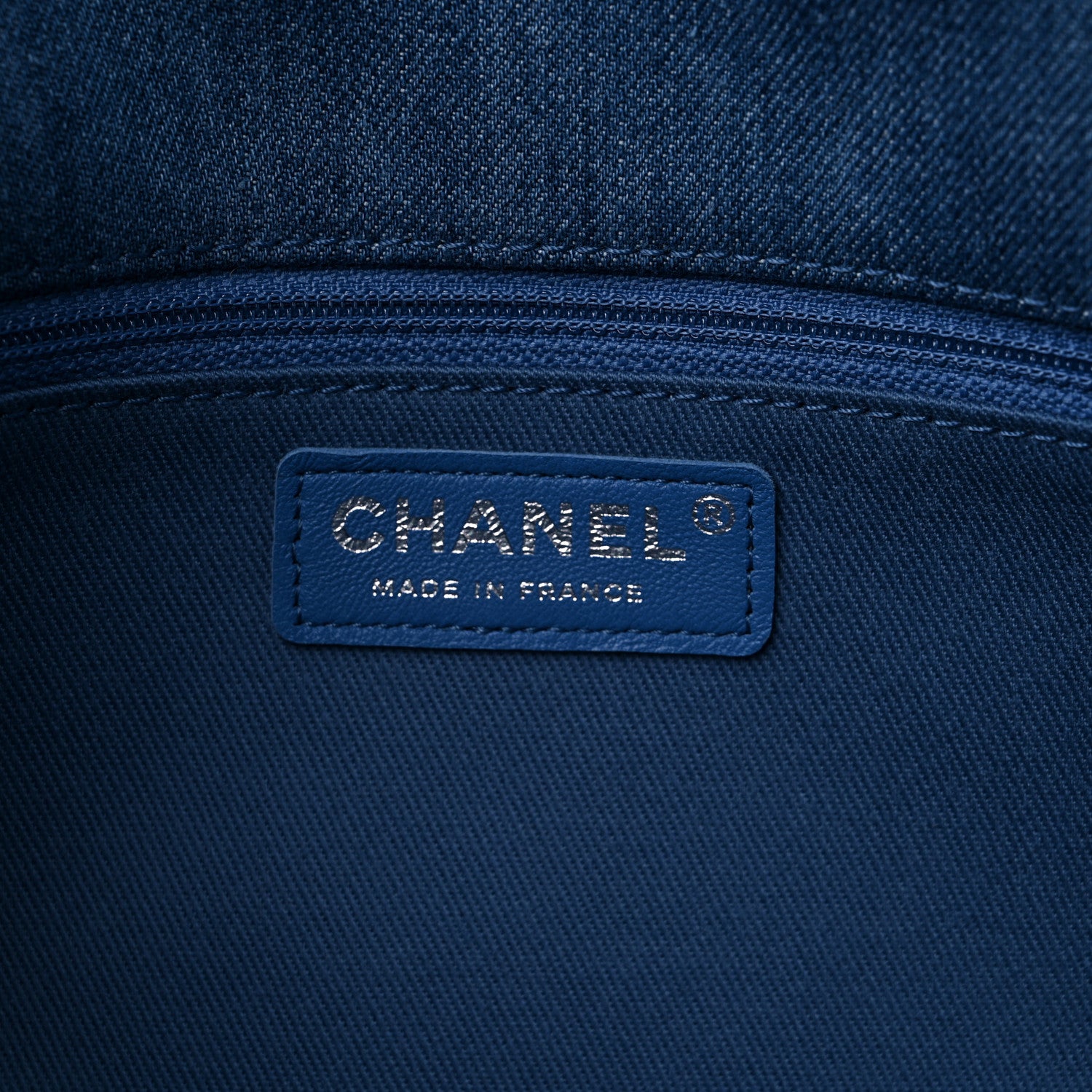 Chanel Frayed Denim Quilted Large Blue Chip Flap Blue 6 of 9