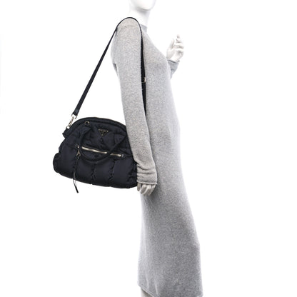Prada Tessuto Nylon Bomber Dome Satchel Black 4 of 19