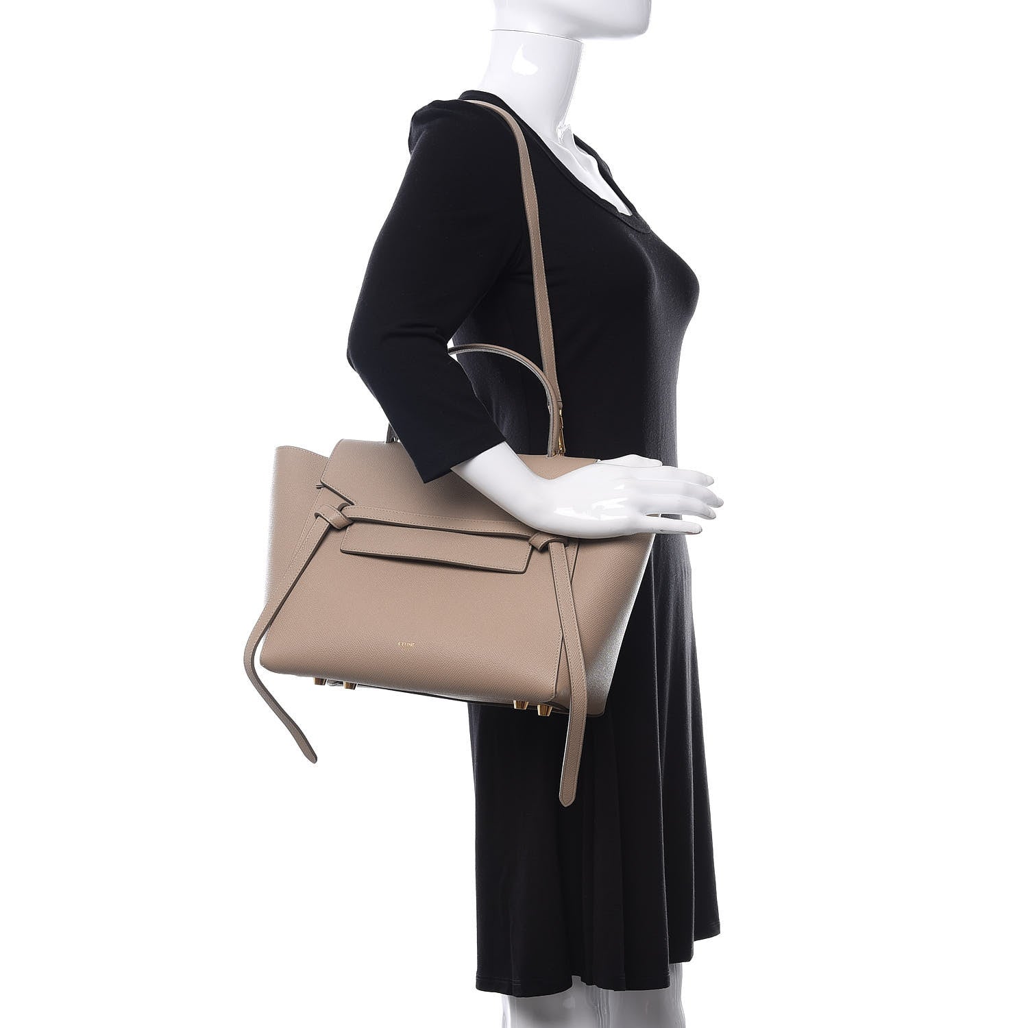 Celine Grained Calfskin Mini Belt Bag Light Taupe 2 of 11