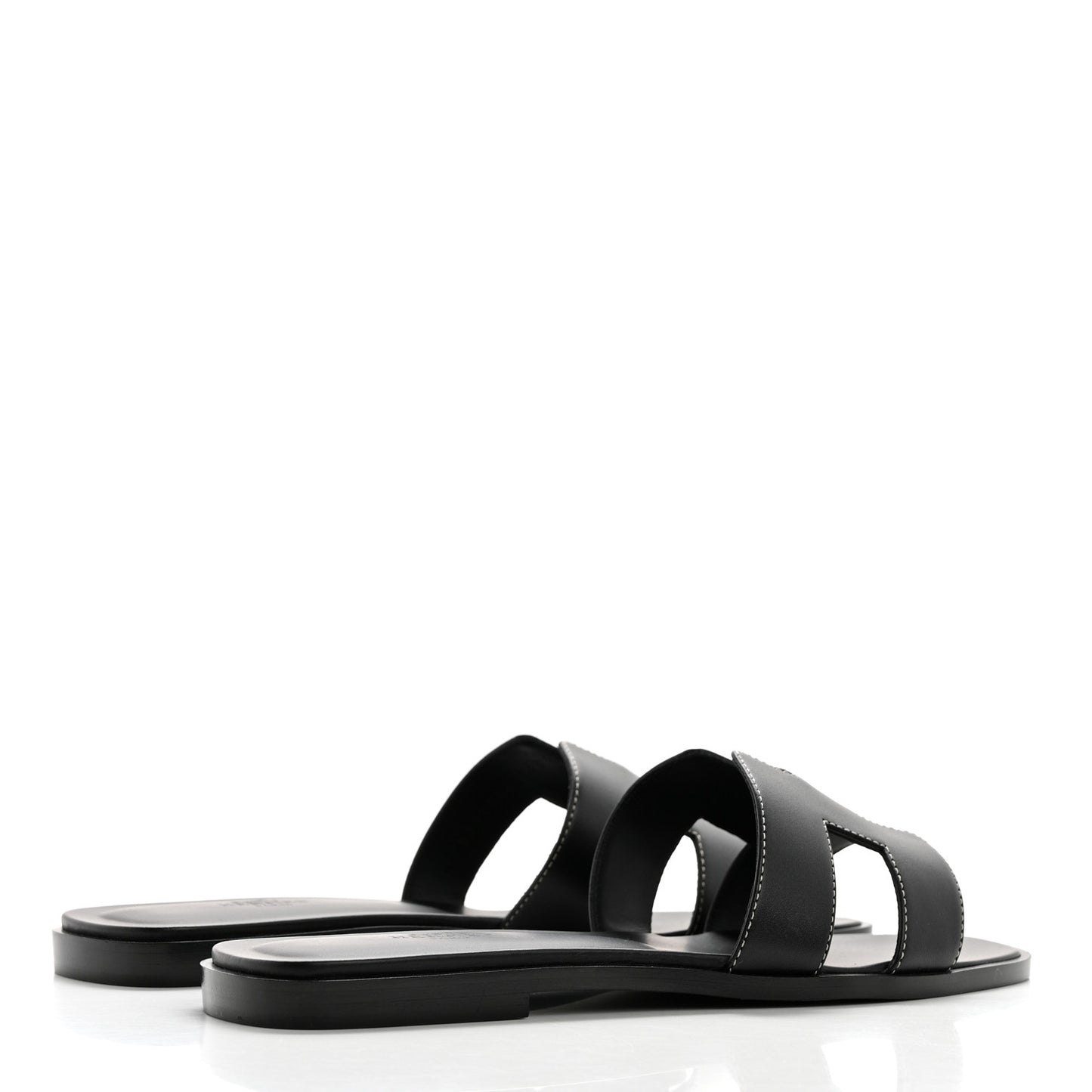 Box Calfskin Oran Sandals 39 Black