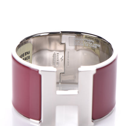 Hermes Enamel Extra Wide Clic Clac H Bracelet PM Rouge De Chine 4 of 4