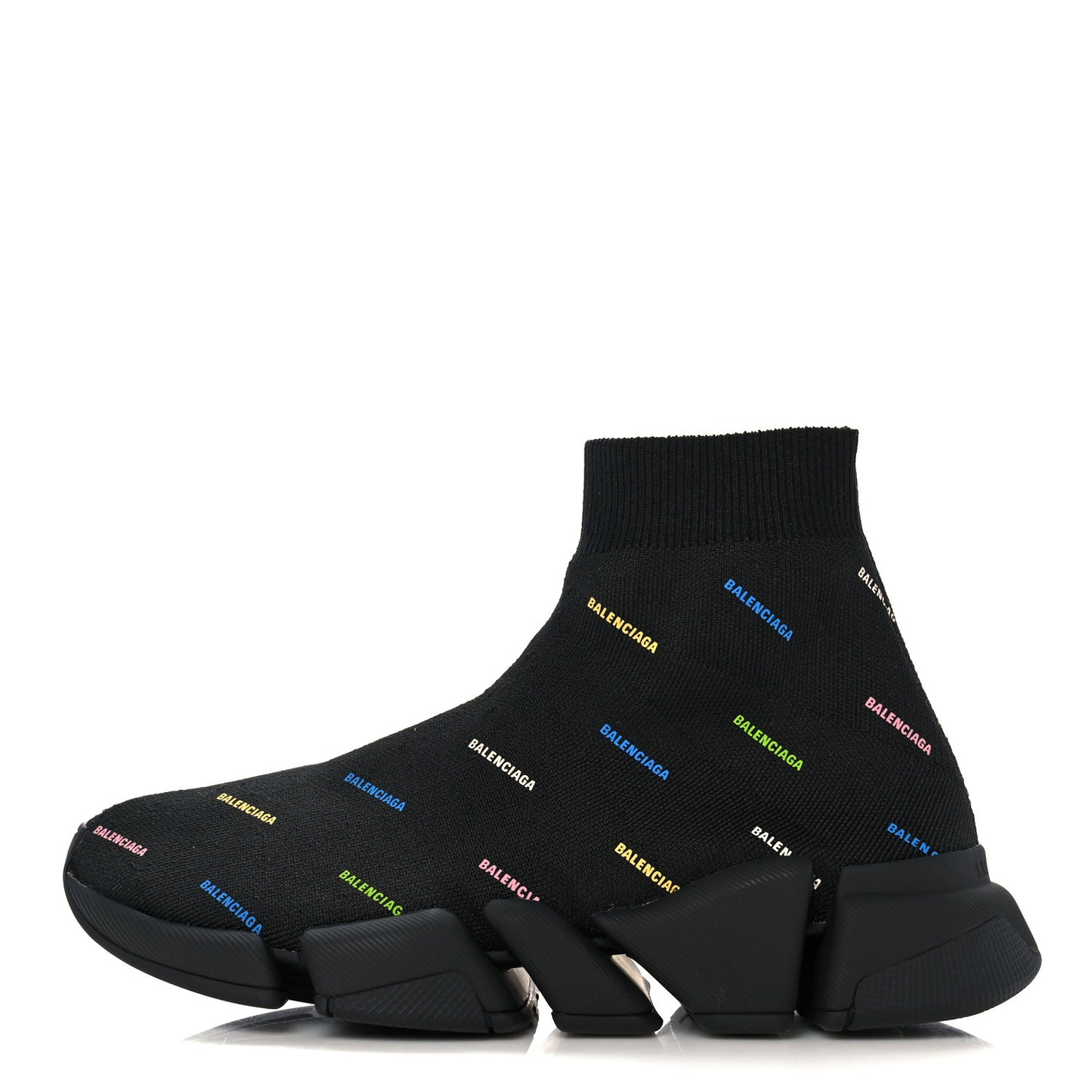 Technical 3D Recycled Knit Allover Logo Womens Speed 2.0 Sneakers 38 Black Multicolor