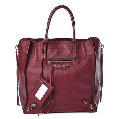 Balenciaga Veau Papier A5 Zip Around Tote Rouge Pourpre 1 of 9