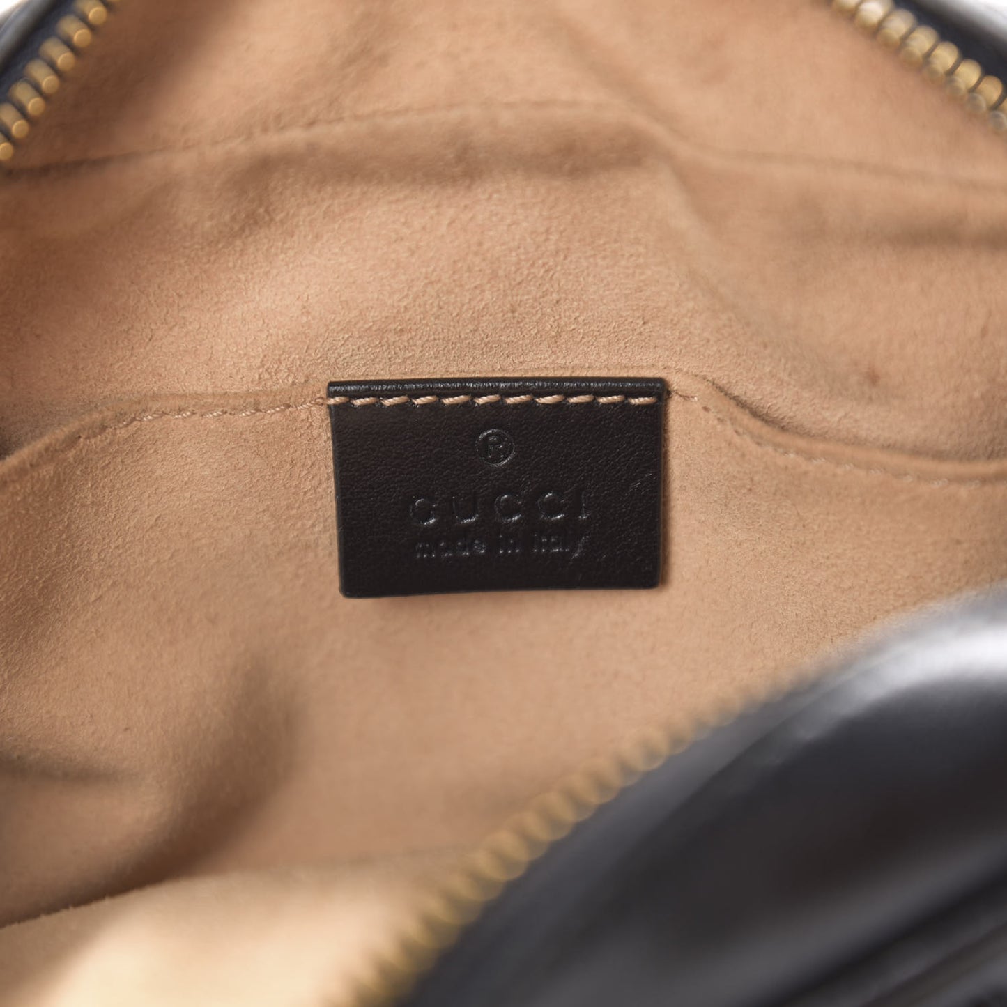 Calfskin Matelasse Mini GG Marmont Chain Shoulder Bag Black