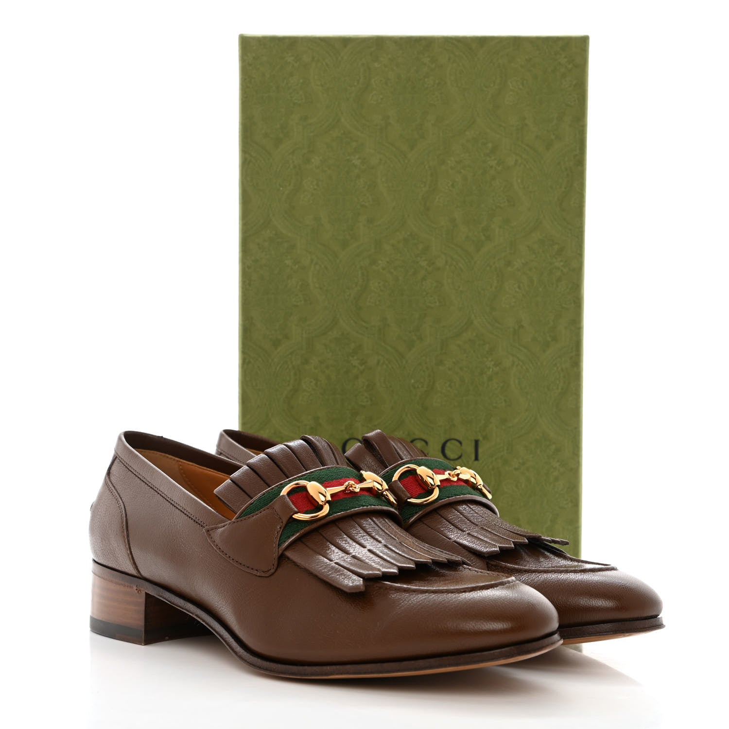 Gucci Calfskin Web Horsebit Loafers 40.5 Brown Sugar 12 of 12