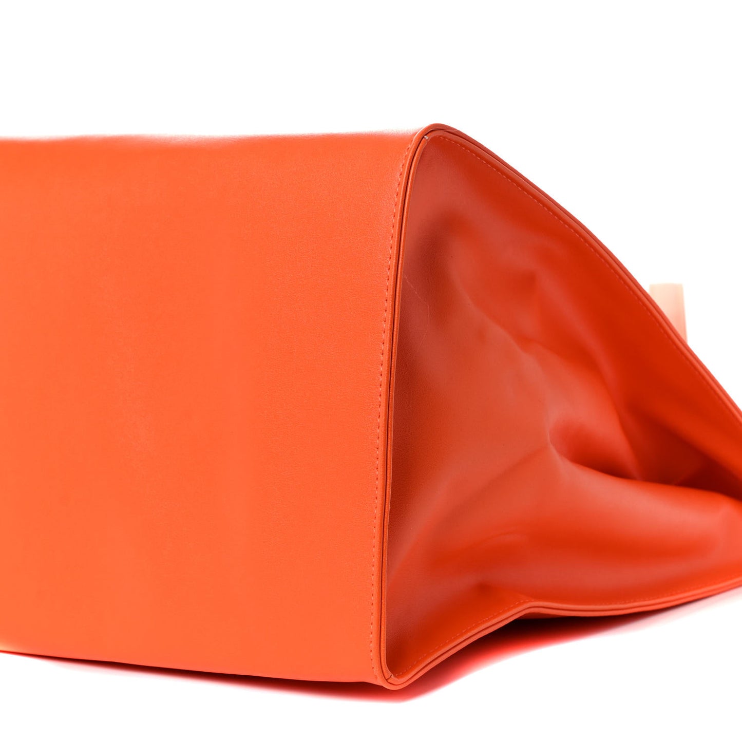 Vegan Leather Large Shopping Bag Orange