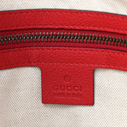 Gucci Grained Calfskin Logo Half Moon Hobo Red 6 of 9