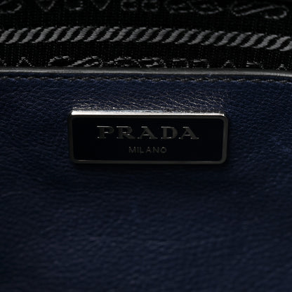 Prada Glace Calf Scamosciato Twin Pocket Tote Baltico 5 of 10