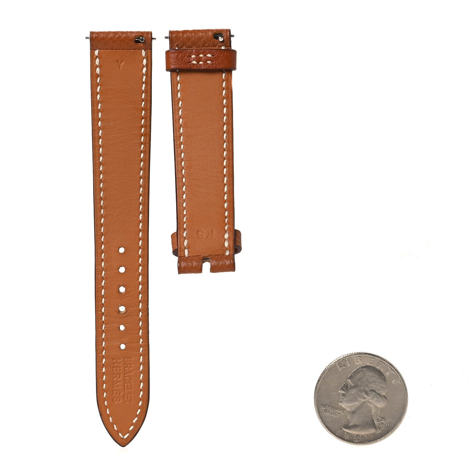 Hermes Epsom Heure H Hour Watch PM Strap Gold 2 of 6