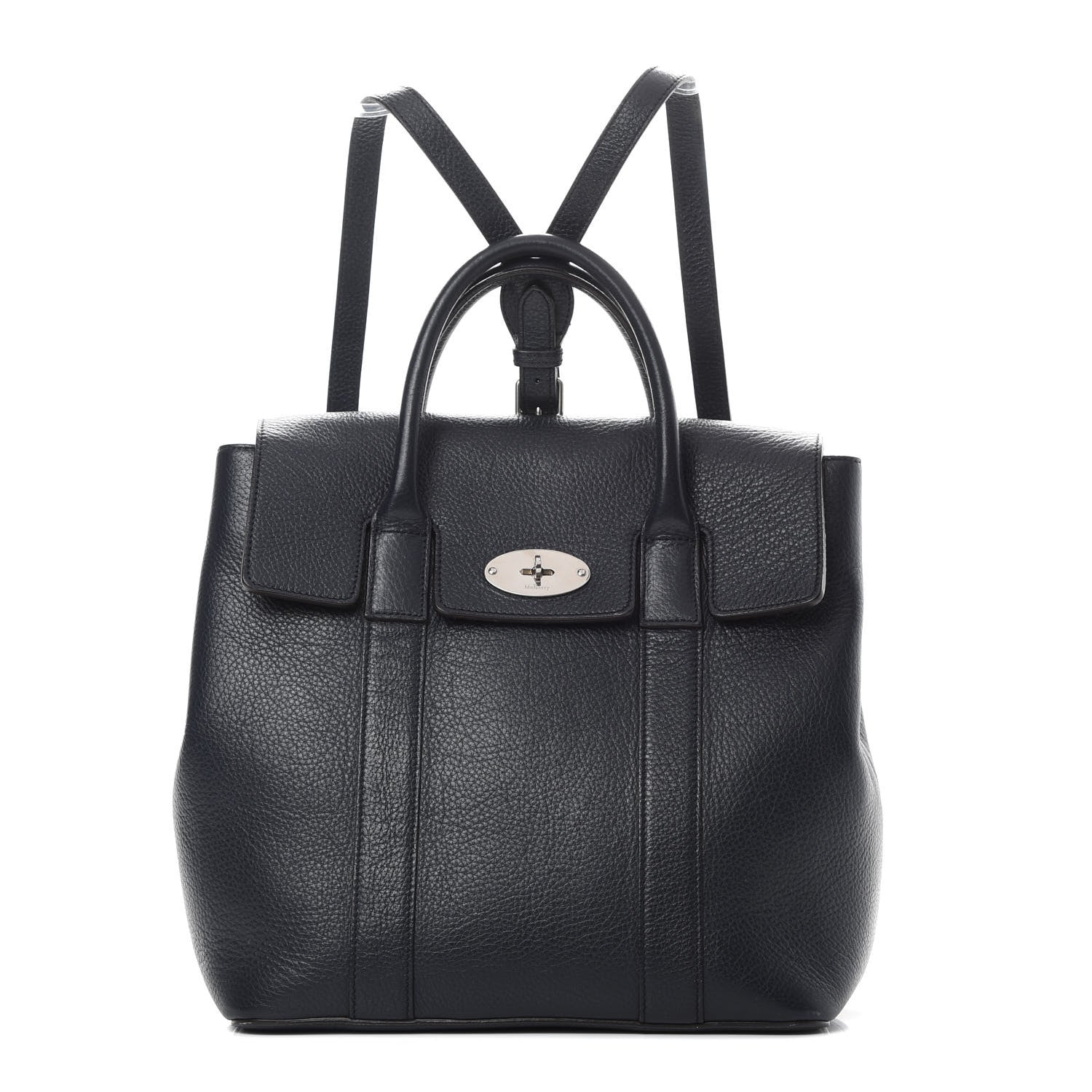 Mulberry Classic Grain Calfskin Small Bayswater Backpack Midnight Blue 1 of 17