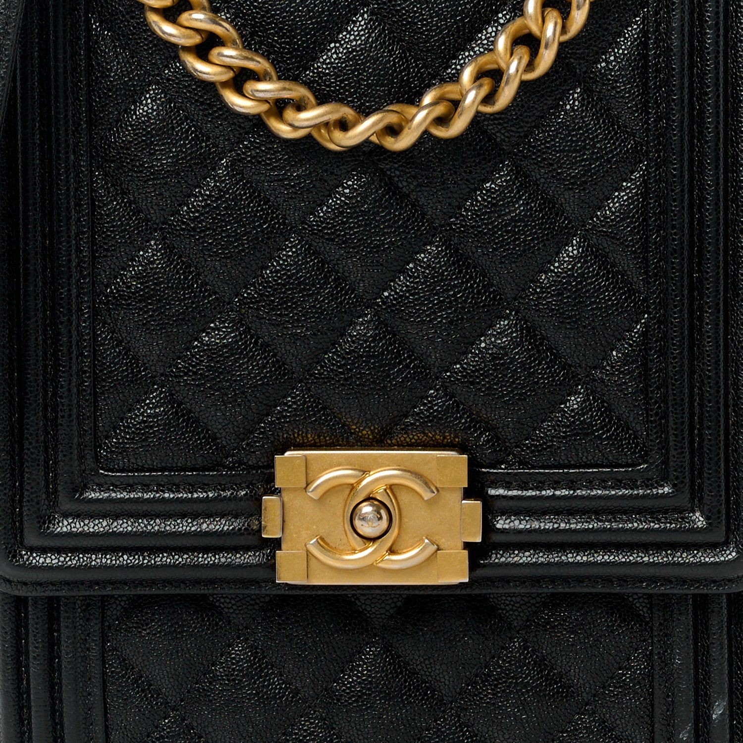 Chanel Caviar Quilted North South Boy Flap Black 8 of 12