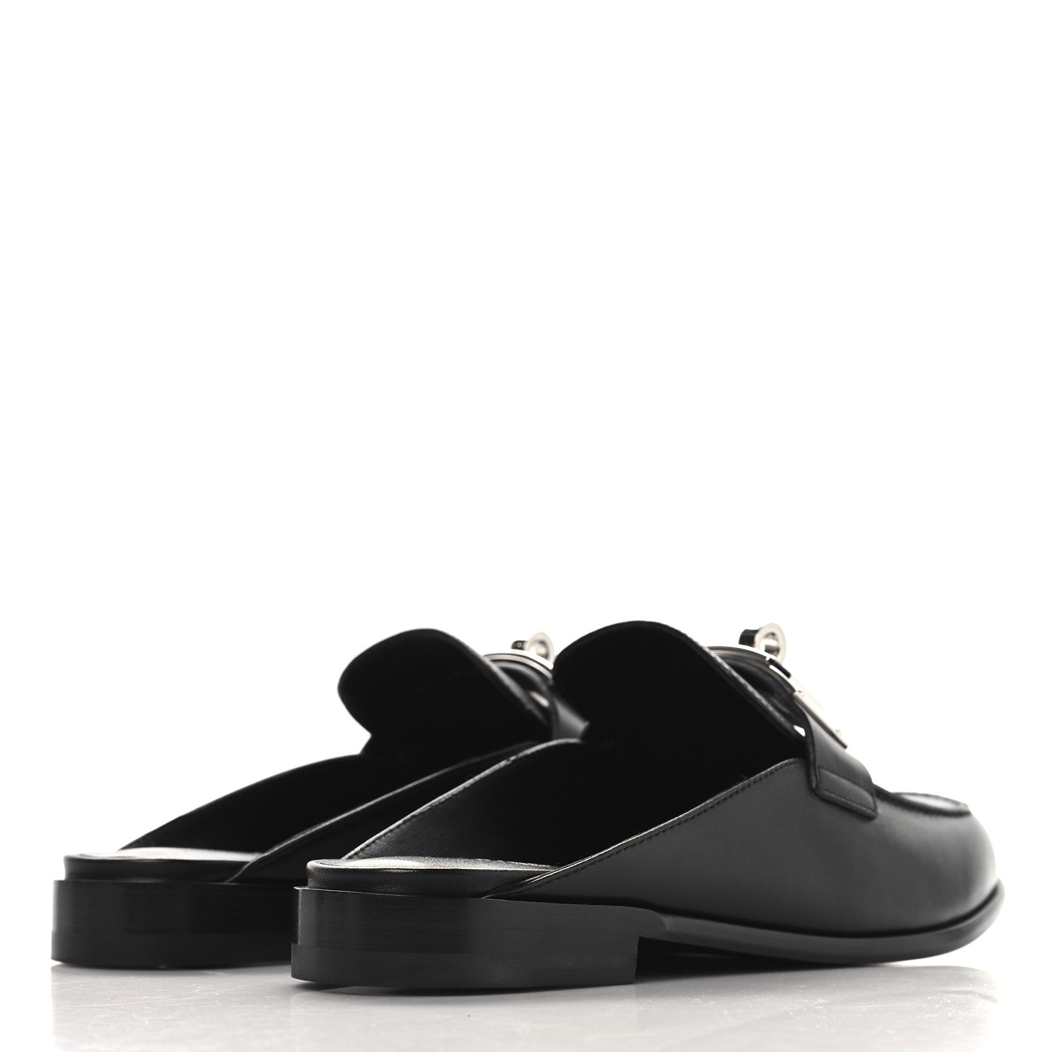 Hermes Calfskin Iota Mules 40 Black 5 of 11
