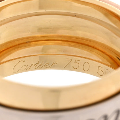 Cartier 18K Pink Yellow White Trinity Must Essence Ring 50 5.25 5 of 6