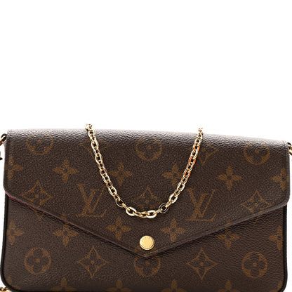 Louis Vuitton Monogram Pochette Felicie Chain Wallet Fuchsia 9 of 16