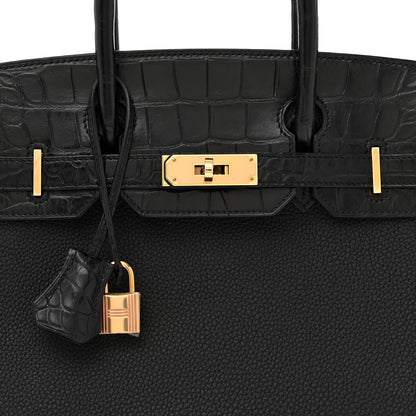 Hermes Togo Matte Alligator Birkin Touch 30 Black 8 of 11