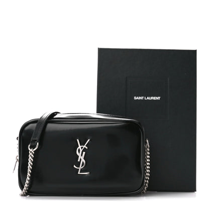 Saint Laurent Shiny Calfskin Monogram Mini Lou Camera Bag Black 11 of 11