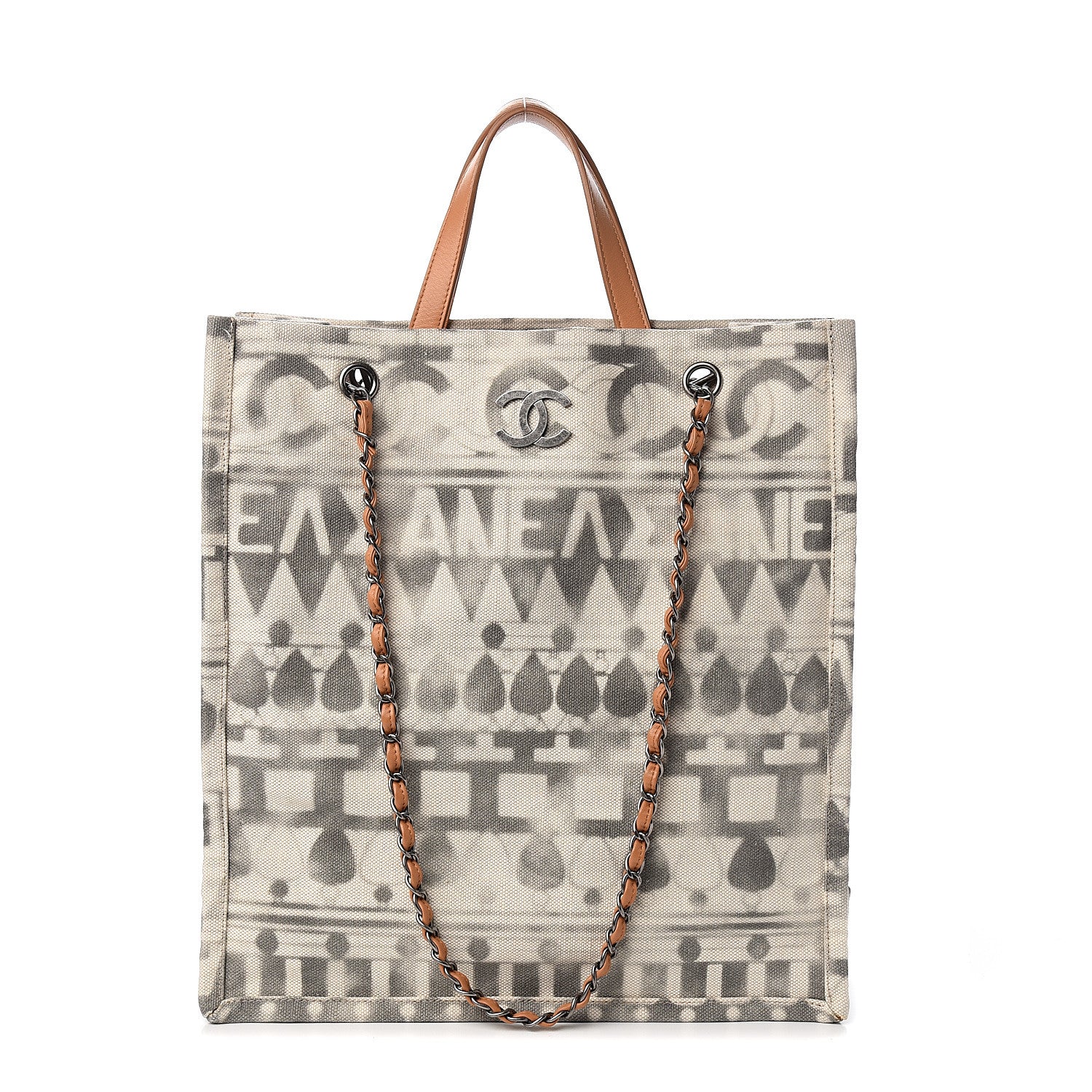 Chanel Canvas Small Iliad Shopping Tote Beige 1 of 9