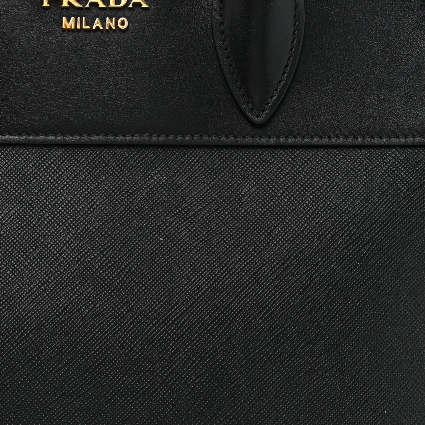 Saffiano City Calfskin Small Esplanade Tote Black