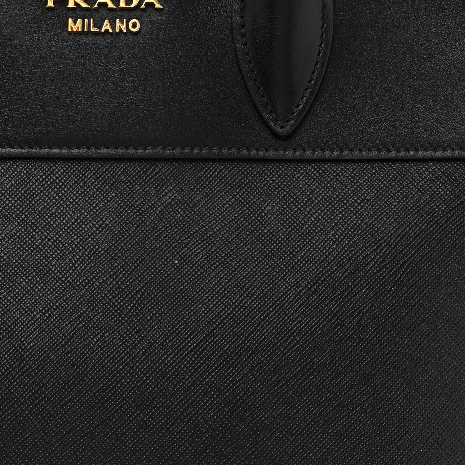 Prada Saffiano City Calfskin Small Esplanade Tote Black 7 of 13