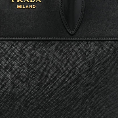 Prada Saffiano City Calfskin Small Esplanade Tote Black 7 of 13