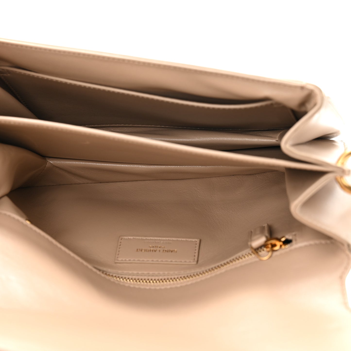 Smooth Calfskin Le Maillon Satchel Dark Beige