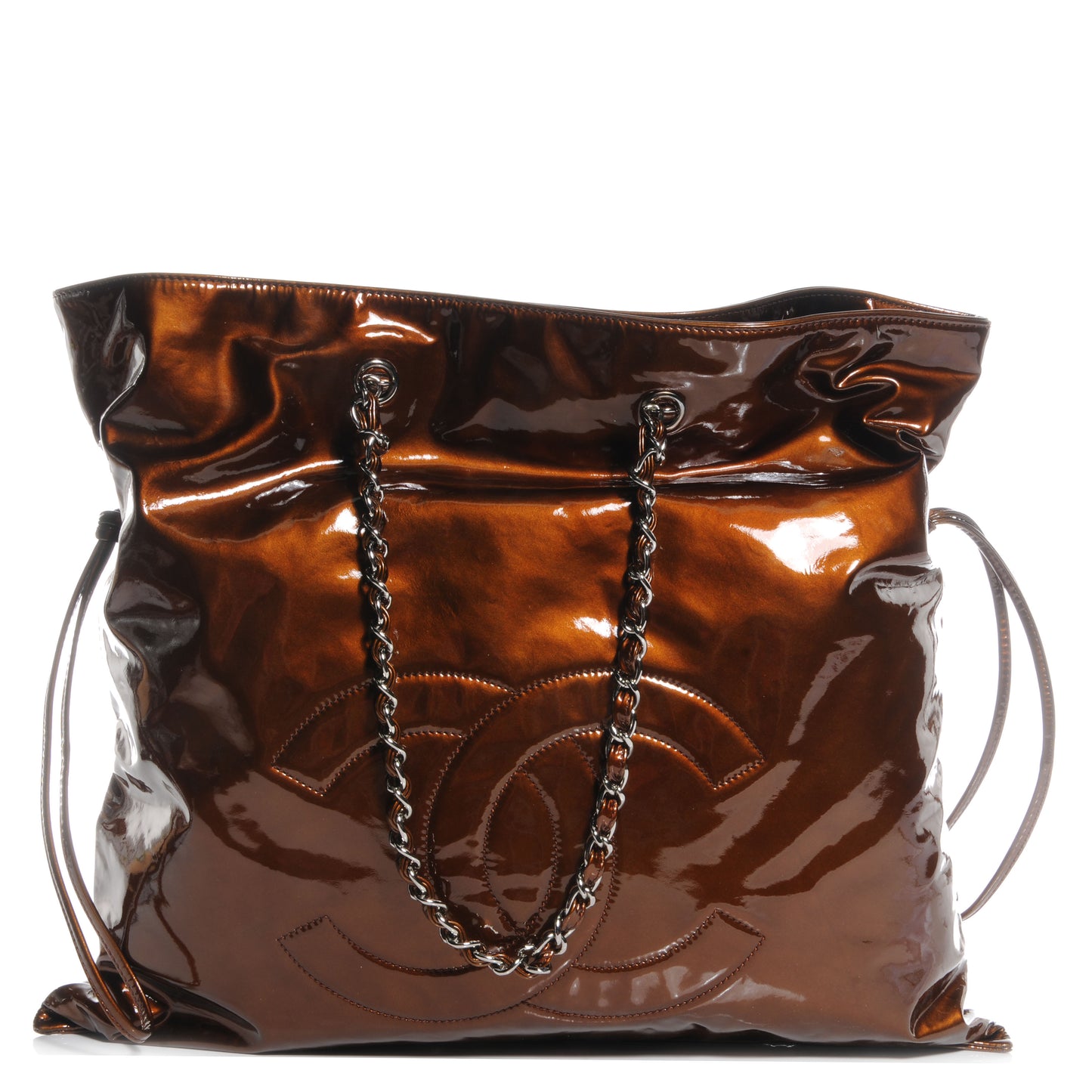 Patent Bonbons Shopper Tote Bronze