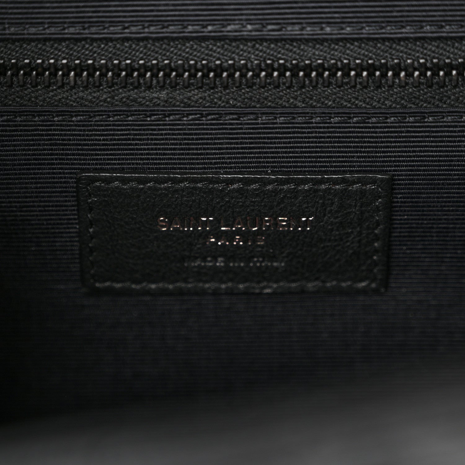 Saint Laurent Grain De Poudre Textured Mixed Matelasse Large Triquilt Monogram Monochrome Satchel Black 7 of 12