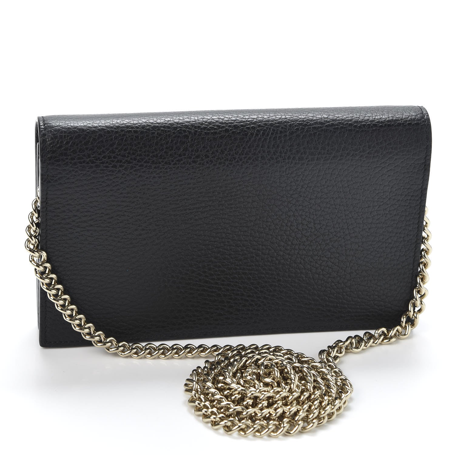 Gucci Dollar Calfskin Medium Betty Chain Wallet Black 2 of 10