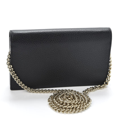 Gucci Dollar Calfskin Medium Betty Chain Wallet Black 2 of 10