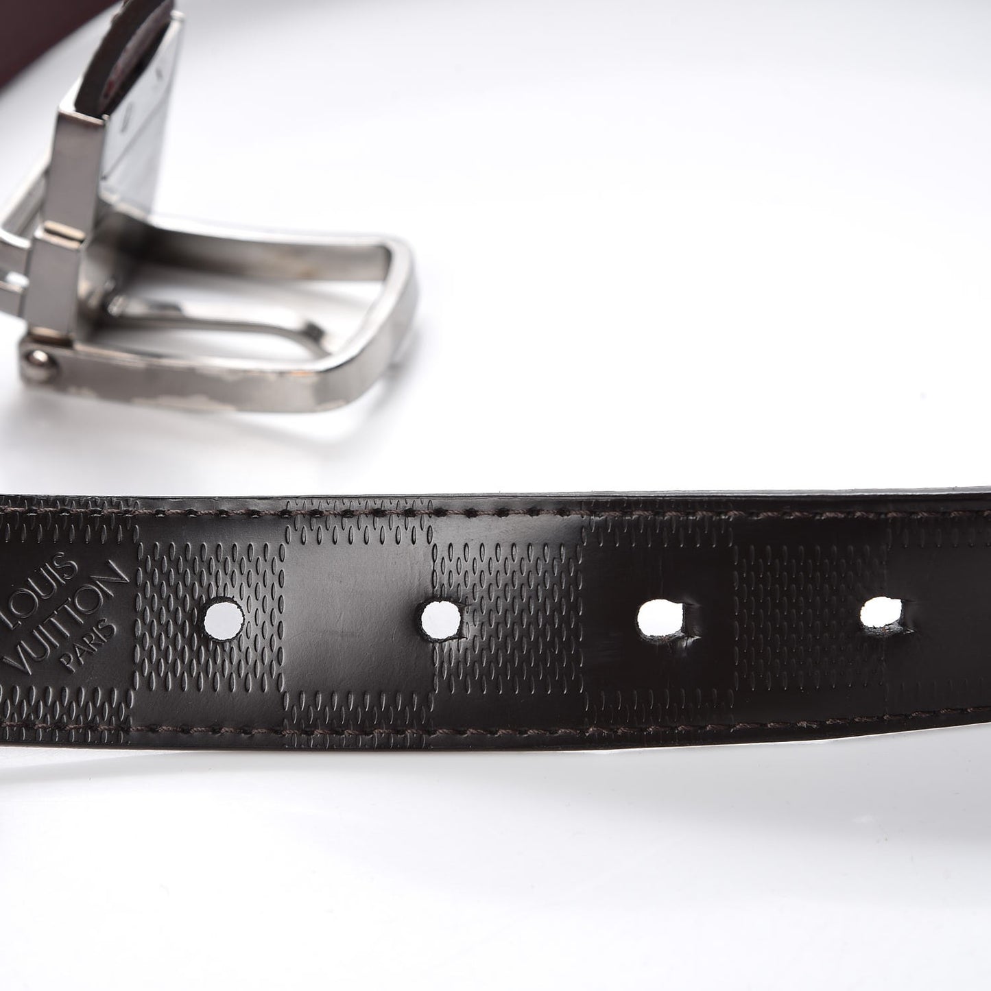Damier Infini Calfskin Boston 30mm Reversible Belt 90 36 Moka