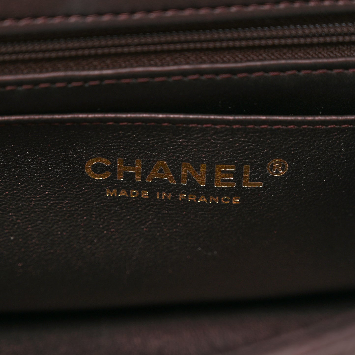 Iridescent Lambskin Quilted Mini Top Handle Rectangular Flap Burgundy