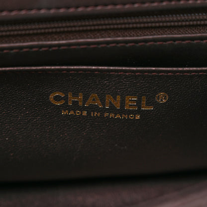 Chanel Iridescent Lambskin Quilted Mini Top Handle Rectangular Flap Burgundy 7 of 10