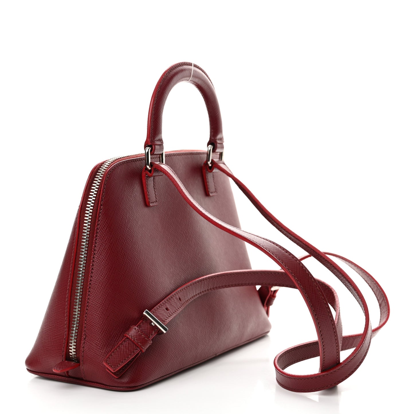 Saffiano Lux Promenade Backpack Cherry