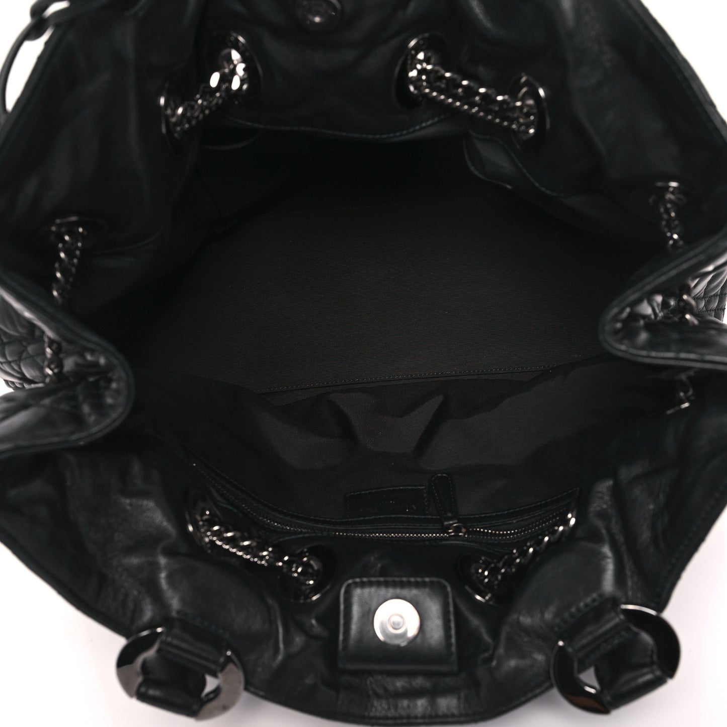 Lambskin Cannage Chri Chri Tote Black
