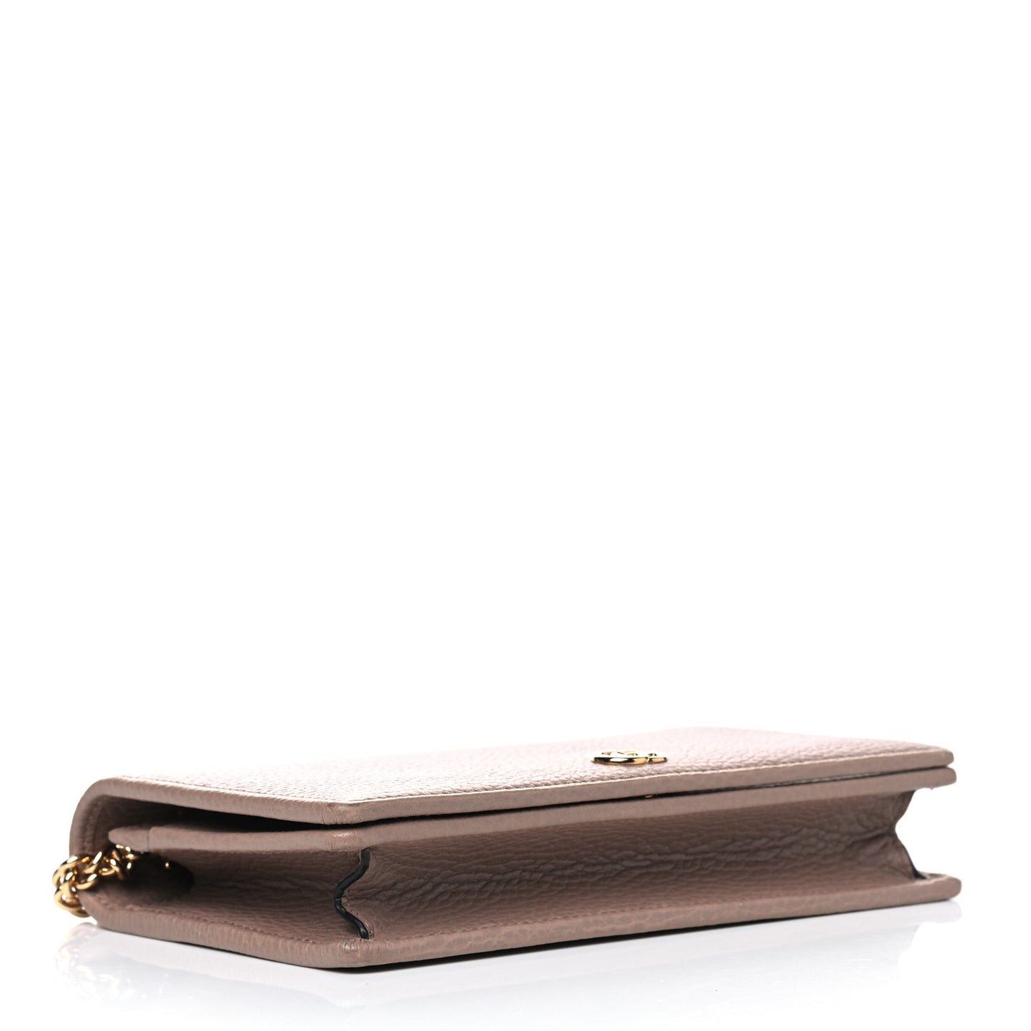 Calfskin Mini GG Marmont Chain Wallet Porcelain Rose