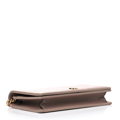 Gucci Calfskin Mini GG Marmont Chain Wallet Porcelain Rose 3 of 5