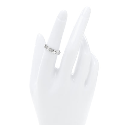 Cartier 18K White Gold 3.5mm LOVE Wedding Band Ring 53 6.5 2 of 4