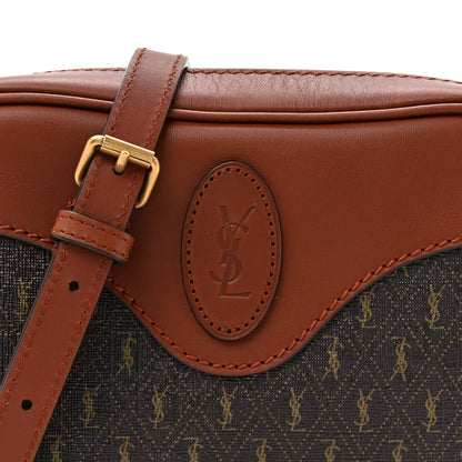 Saint Laurent Canvas Smooth Calfskin Le Monogramme Coeur Crossbody Chestnut 8 of 10