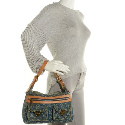 Louis Vuitton Monogram Denim Baggy PM Blue 2 of 7