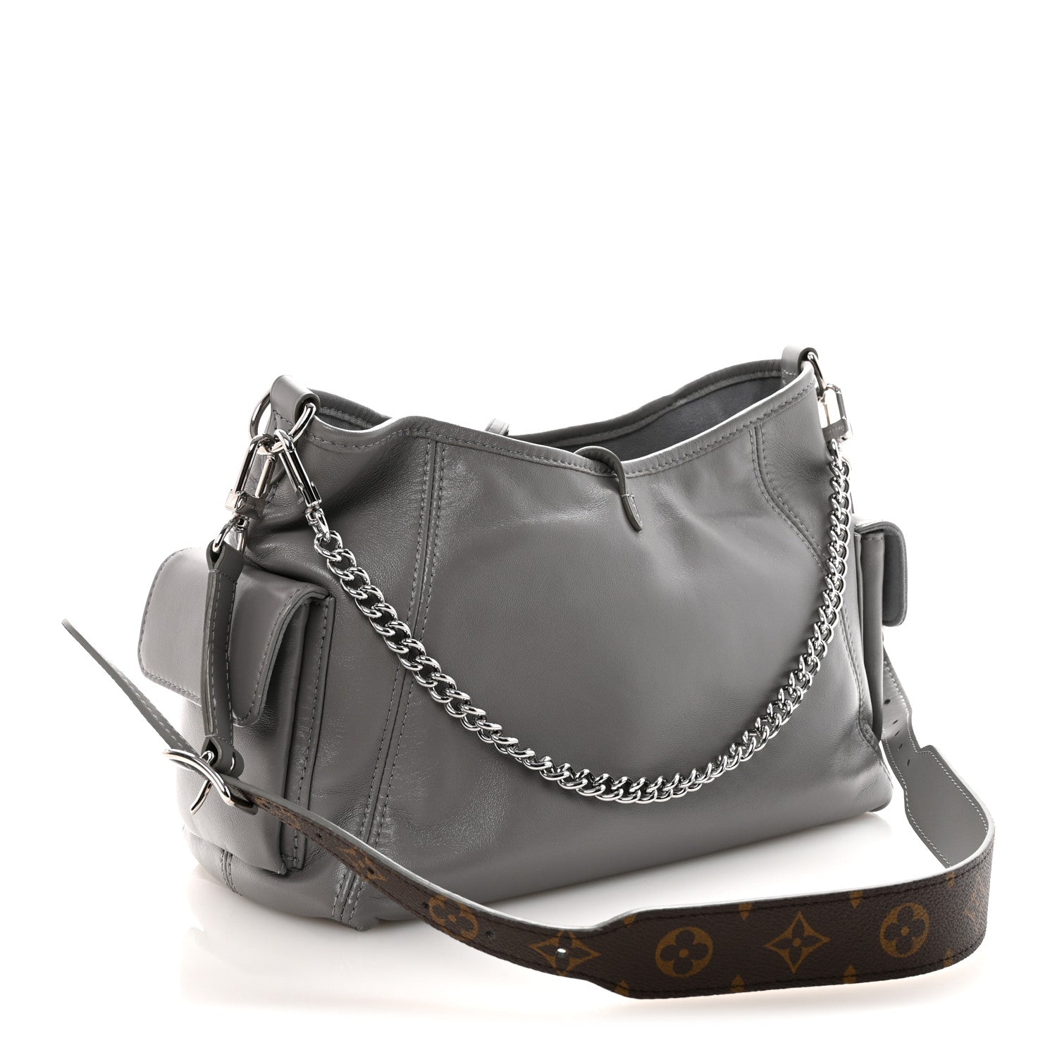 Louis Vuitton Lambskin CarryAll Cargo Vibe PM Trianon Gray 1846892