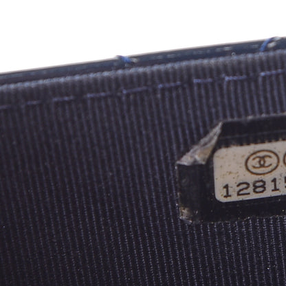 Chanel Patent Calfskin Quilted Reissue Wallet On Chain WOC Dark Navy Blue 8 of 9