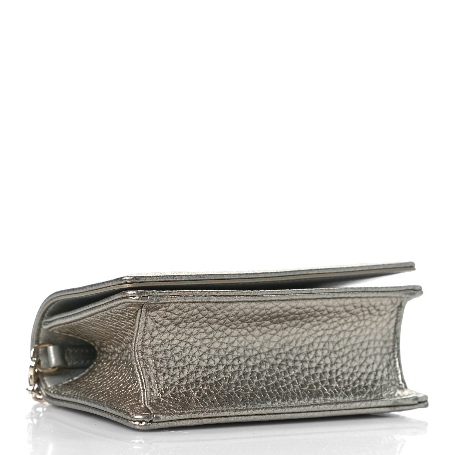 Christian Dior Metallic Grained Calfskin Baby Diorama Flap Bag Champagne 3 of 8