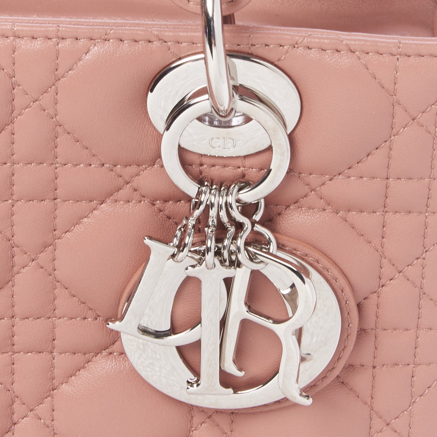 Lambskin Cannage Medium Lady Dior Pink