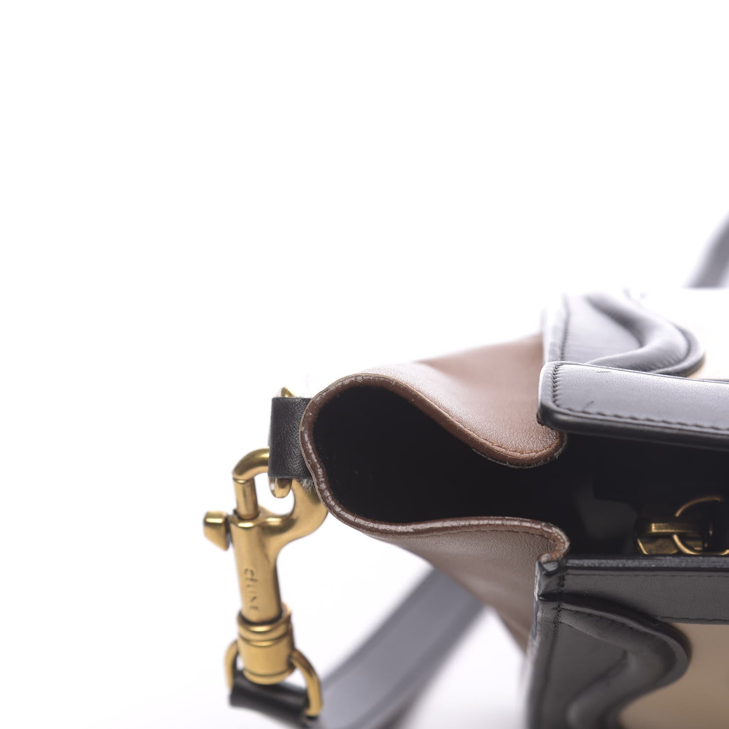 Celine Satin Calfskin Nano Tri-Color Luggage Seashell 13 of 14
