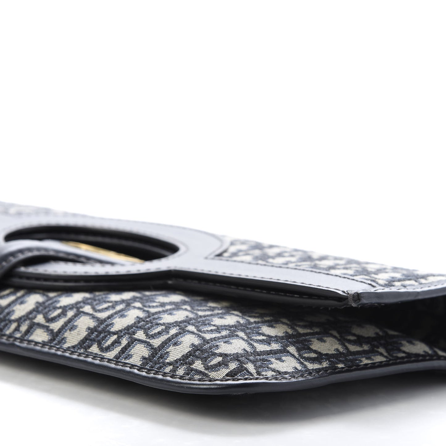 Oblique Fold Over Clutch Blue