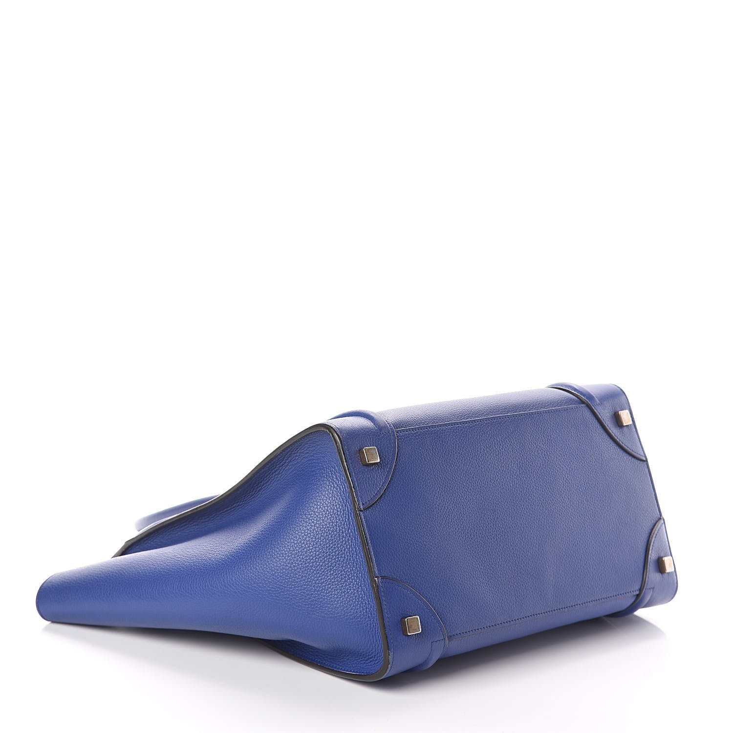 Celine Drummed Calfskin Mini Luggage Indigo 4 of 10