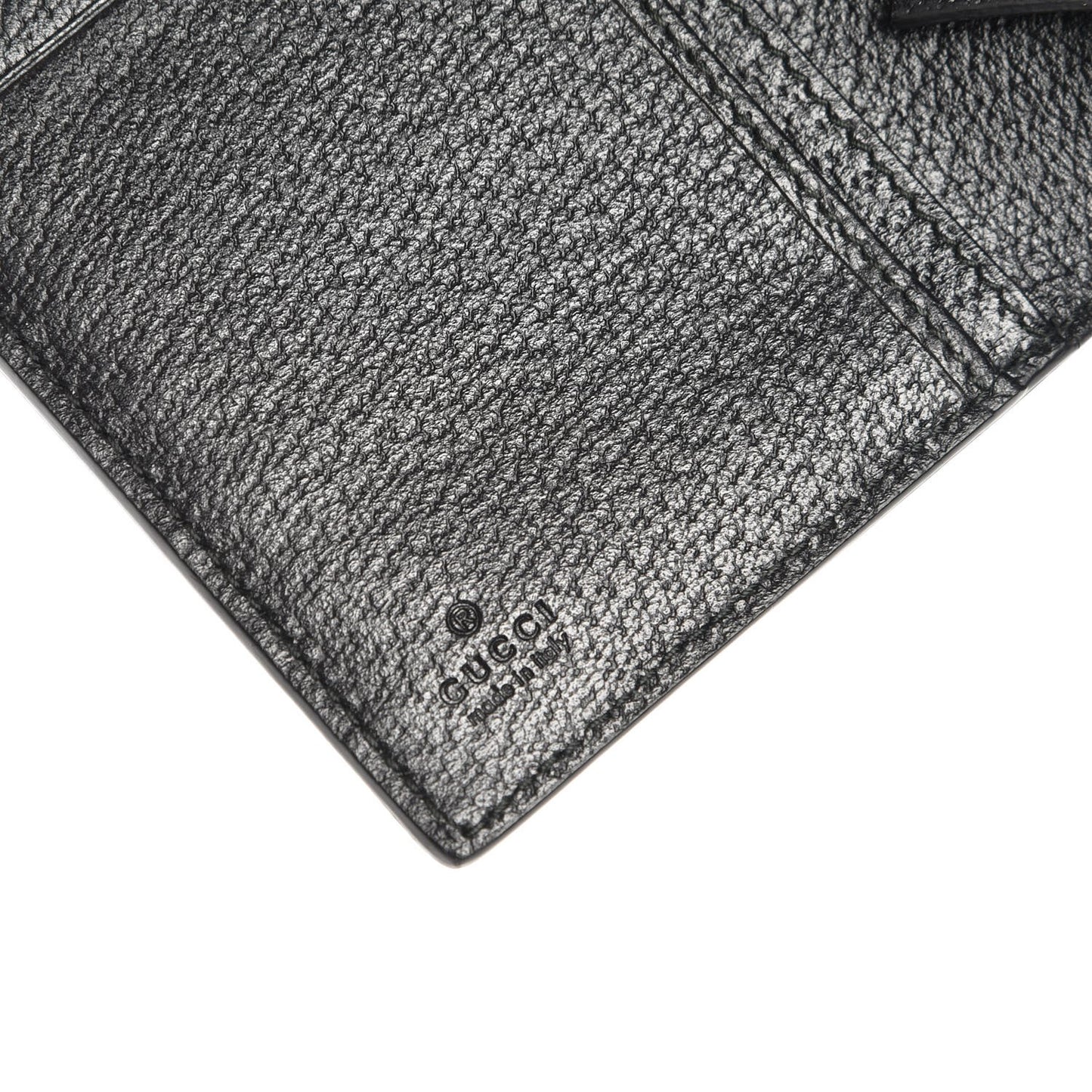 Calfskin Boar Effect GG Marmont Long Wallet Black